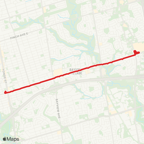TTC Sheppard Central map