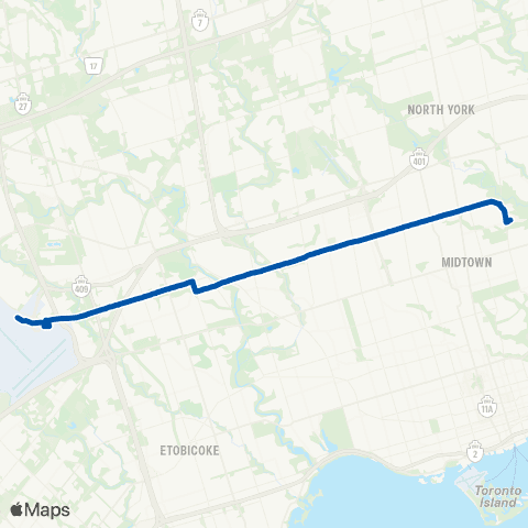 TTC Lawrence West map