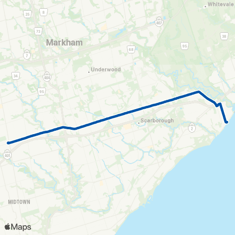 TTC Sheppard East map