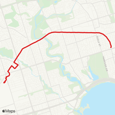 TTC Junction-Dundas West map