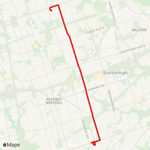 TTC Midland map