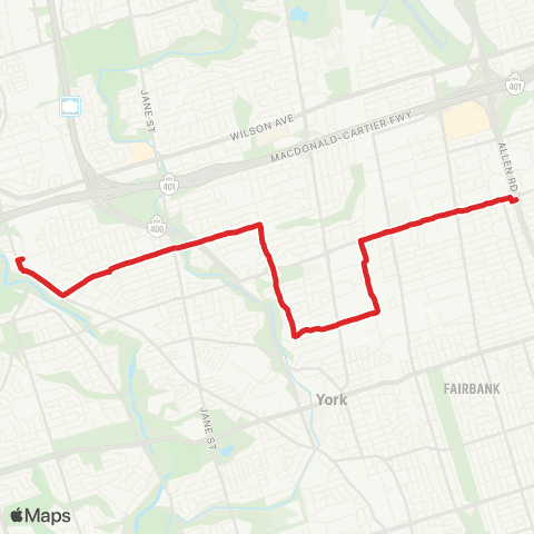 TTC Maple Leaf map