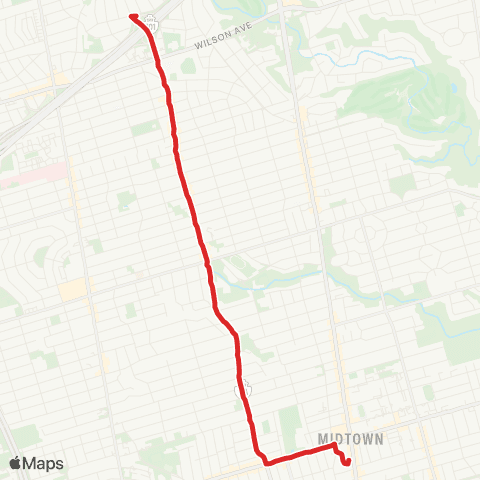 TTC Avenue Rd North map