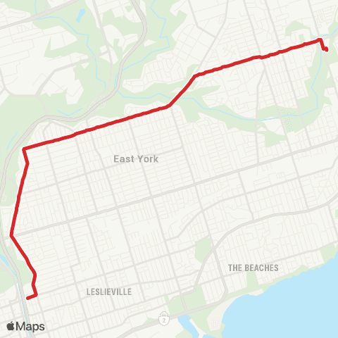 TTC Broadview map
