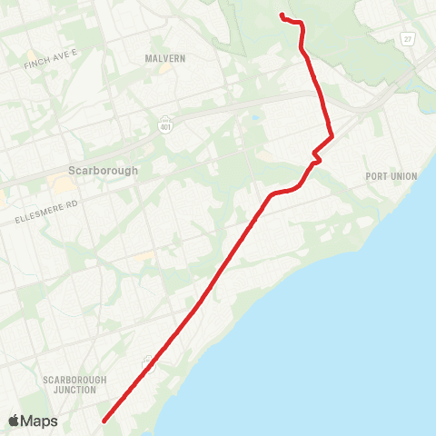 TTC Scarborough map