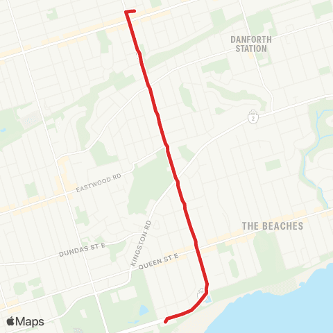 TTC Woodbine South map