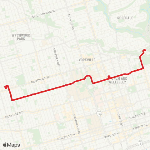 TTC Wellesley map