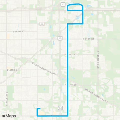 Tulsa Transit Garnett map