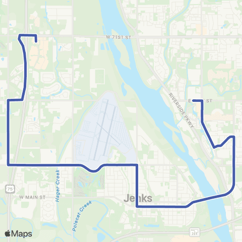 Tulsa Transit 500 Connector map