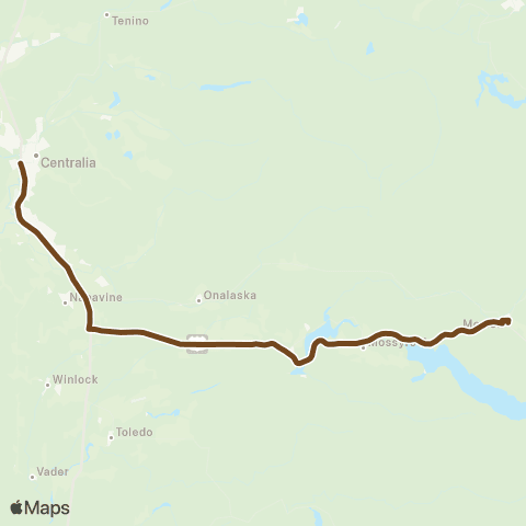 Lewis County Transit Brown map