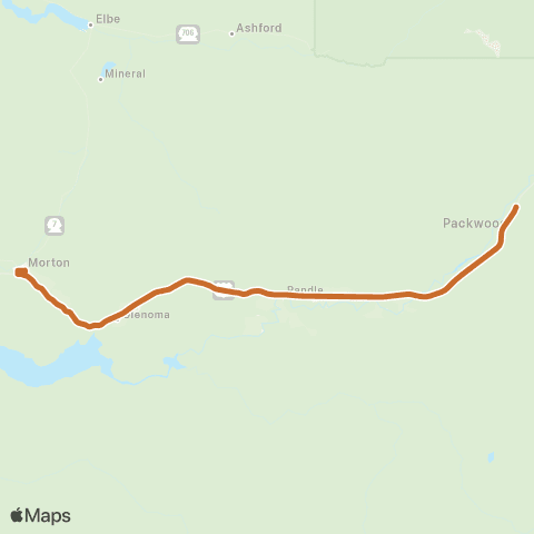 Lewis County Transit Brown East map