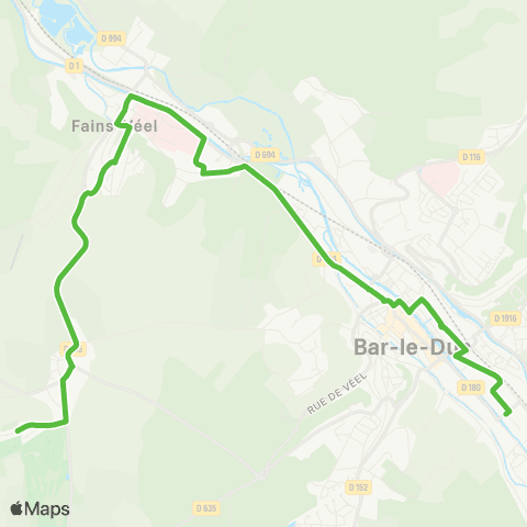 TUB Bar-le-Duc Parc Bradfer - Véel Domaine du Golf map