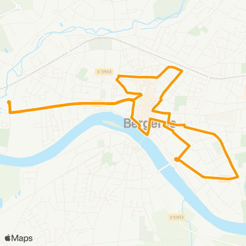 TUB Navette Cœur de ville map