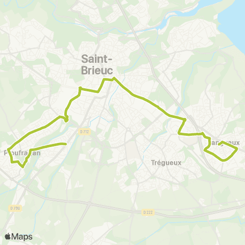 TUB Lorraine - Langueux Poste map