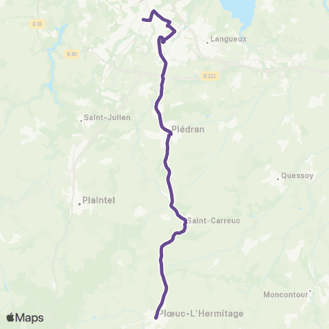 TUB Ploeuc l'Hermitage - St Brieuc map