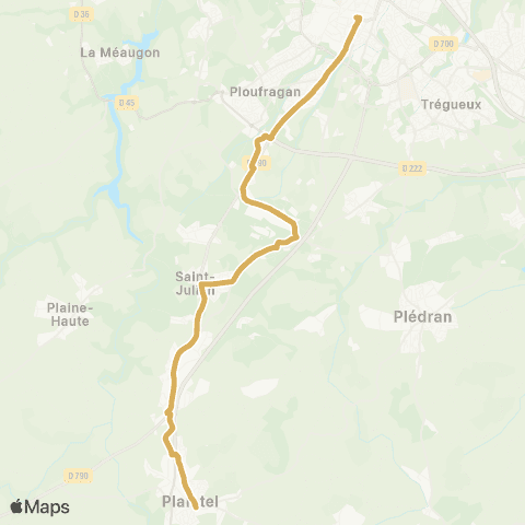 TUB Gare routière Robien - Plaintel Centre map