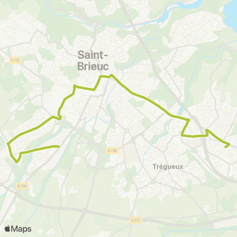 TUB Ploufragan - Trégueux map