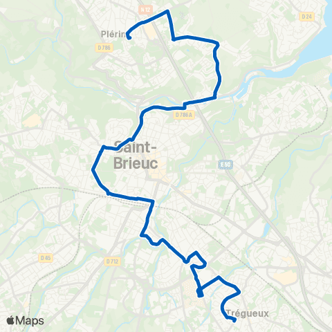 TUB Plérin - Trégueux map
