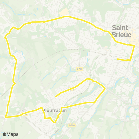 TUB Les Quartiers - Gare routière Robien map