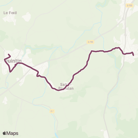 TUB Quintin - Plaintel Centre map