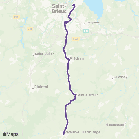 TUB Ploeuc Centre - Lycée Rabelais map