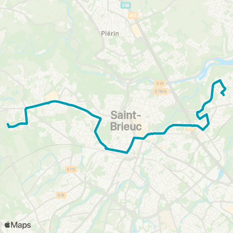 TUB Cesson République - P+R Plaines Villes map