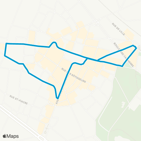 TUC Navette 3 Cœur de Ville map