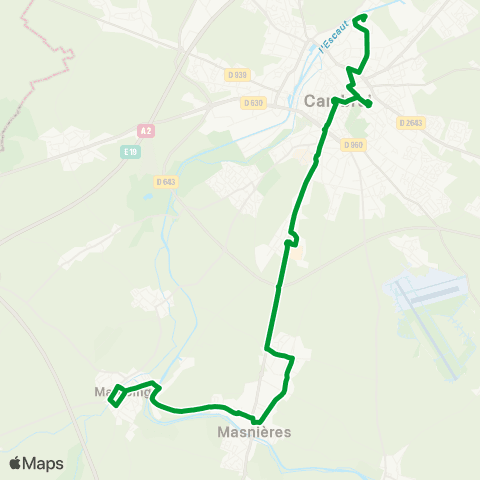 TUC Marcoing - Station Bus - Cambrai Uni map