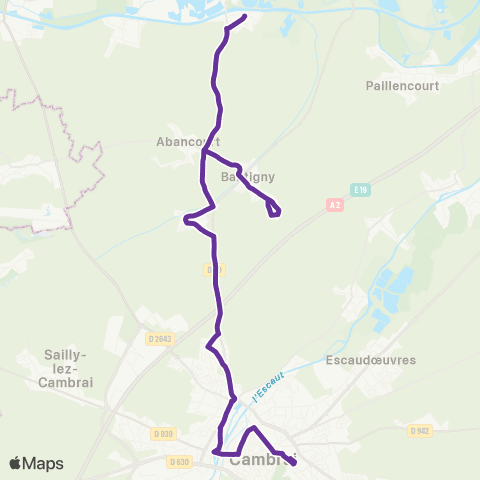 TUC Hem-Lenglet - Cambrai Station Bus map