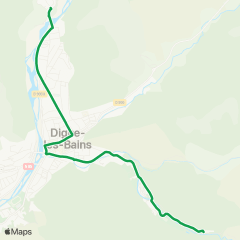 TUD Les Thermes - Champourcin map