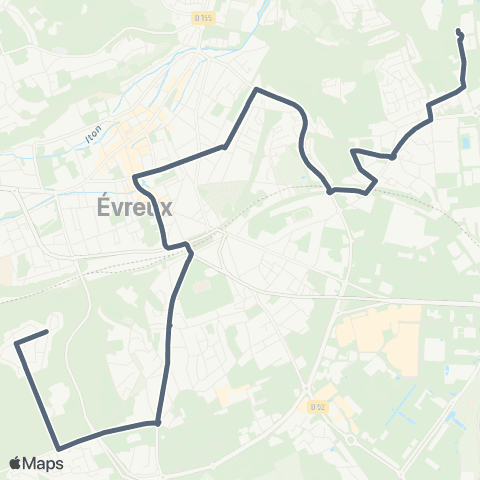 Transurbain Nétreville > Ctre-ville > Village de la Forêt map