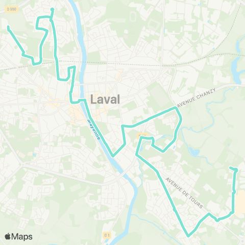 TUL Espace Mayenne > Faluères map