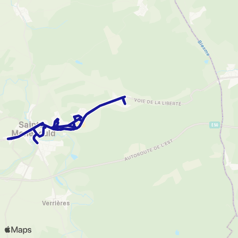 TUM Ligne urbaine map