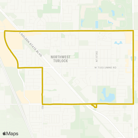 Turlock Transit Geer map