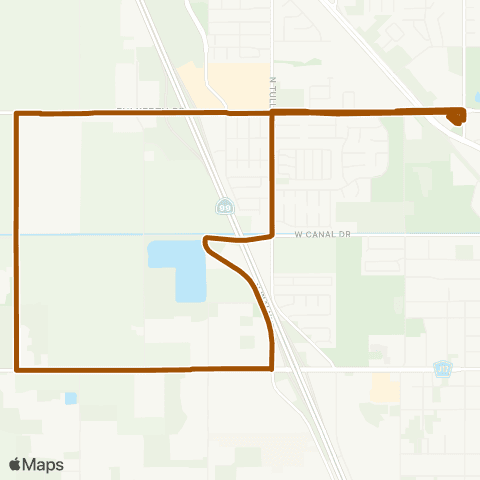 Turlock Transit Fransil map