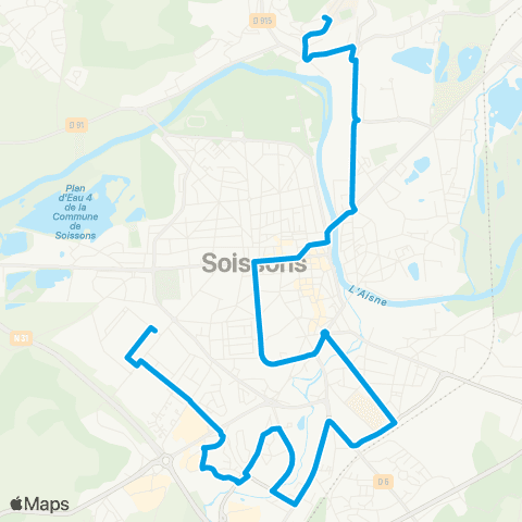 TUS IUT Cuffies - Gare - Chevreux - Presles map