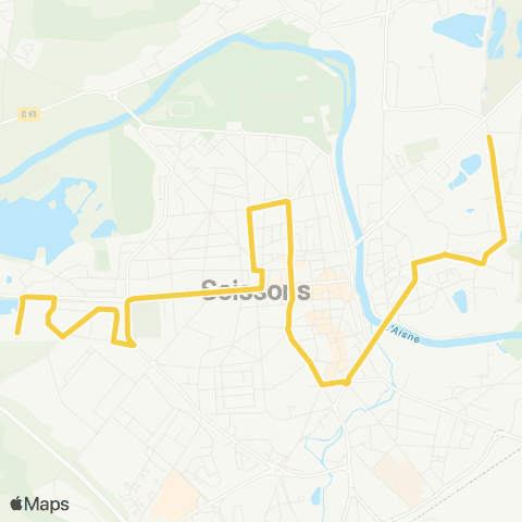 TUS Les Bains du Lac - Maupas - Ctre-ville - St-Waast/St-Médard - Pôle emploi map