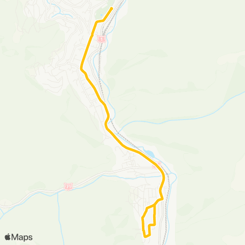 Transport Urban Sinaia Telegondola – Gara – Platou Izvor map