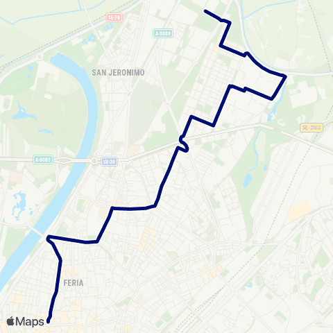 TUSSAM Plaza Duque Pino Montano map