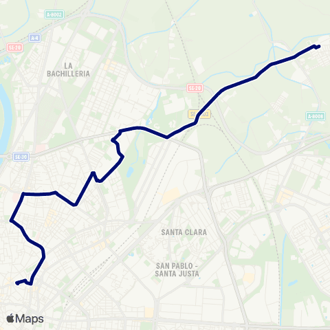 TUSSAM Plaza Jerónimo de Córdoba - Valdezorras map