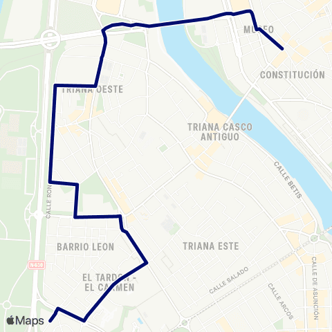 TUSSAM San Pablo - el Carmen map