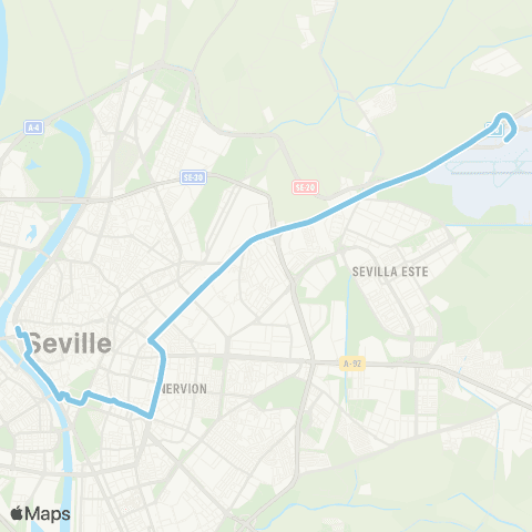 TUSSAM Aeropuerto map