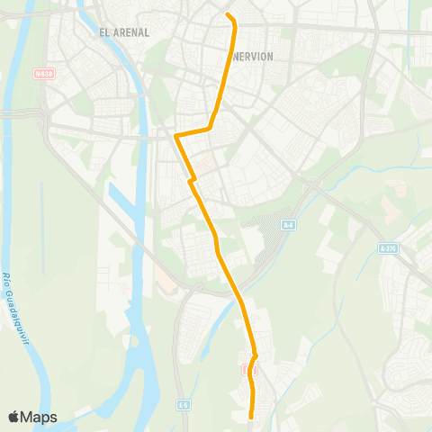 TUSSAM Santa Justa - Bellavista map