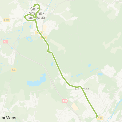 Transvilles Anzin Hôtel de Ville - Saint Amand Elnon map