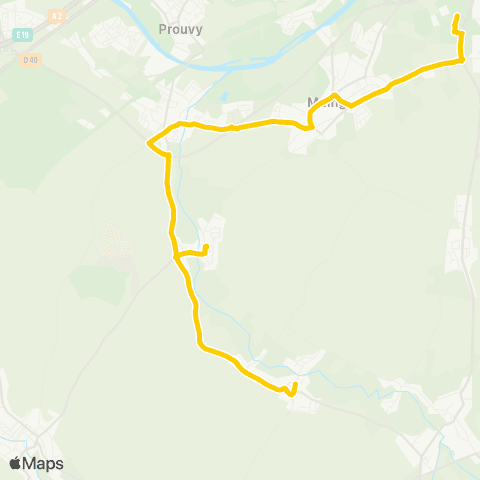 Transvilles Famars Université - Verchain Mairie map