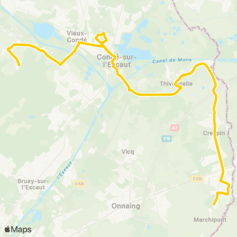 Transvilles Odomez la Hauteville - Quievrechain Puits N°2 map