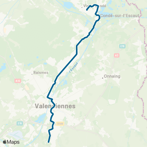 Transvilles VX Condé le Boulon-Famars Univer map