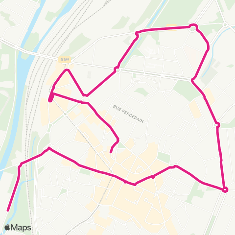 Transvilles Navette Centre Ville Cordon 1 map