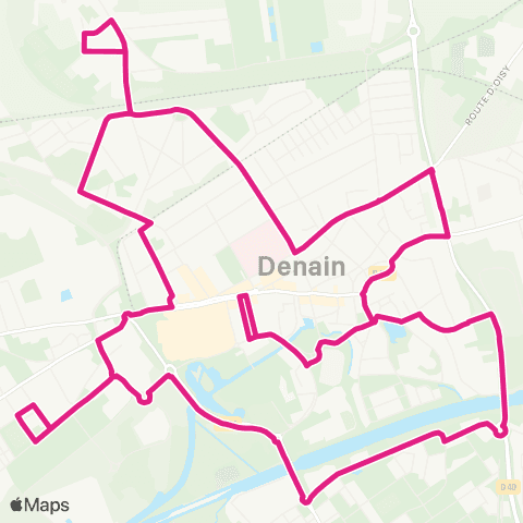 Transvilles Navette Denain / Villars Express map