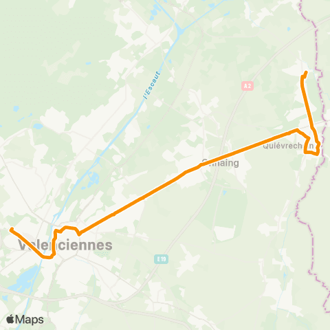 Transvilles St Waast - Crespin / Quiévrechain map